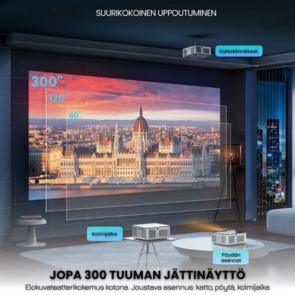 Projecteur Intelligent Full HD – 1100 ANSI Lumens, Android 9.0, Auto Focus, Wi-Fi 5G, Bluetooth 5.1