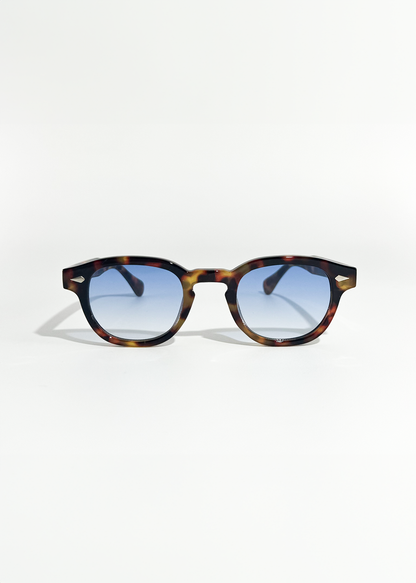 Indigo Vintage Round Sunglasses | Tortoise, Blue Tint, UV400