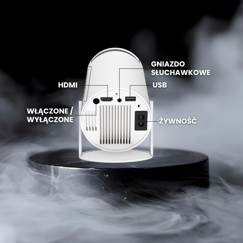 Projektor wideo z obsługą 4K – Wi-Fi i Bluetooth