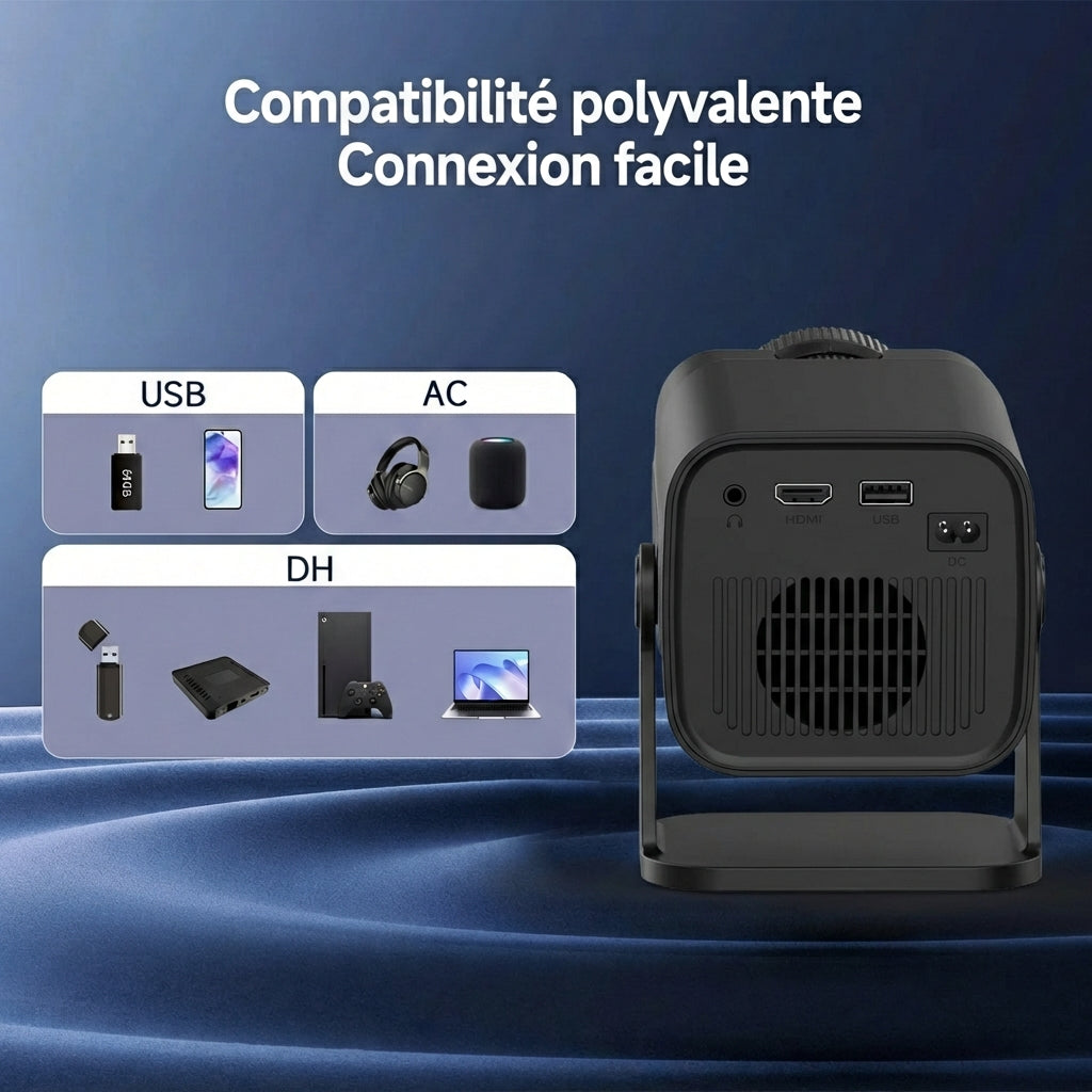 4K-compatible projector - Wi-Fi and Bluetooth