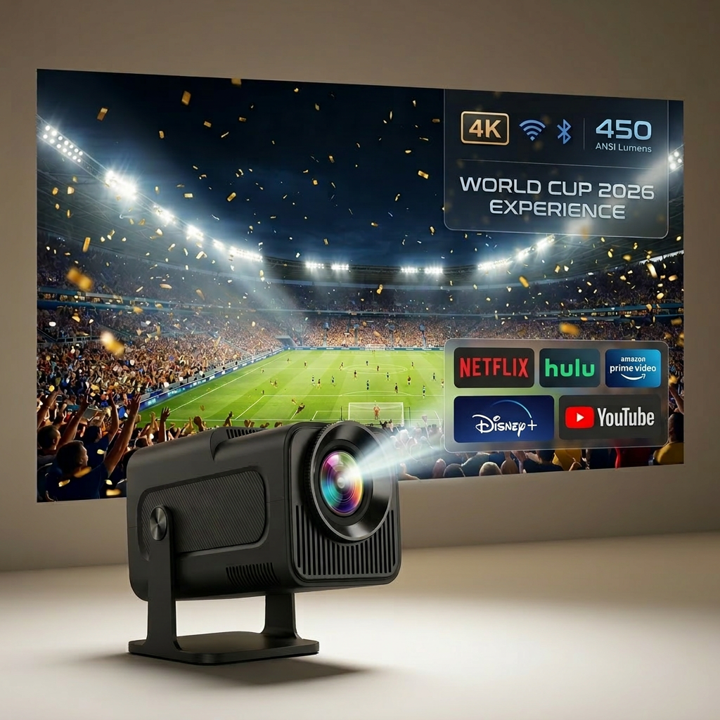 4K-compatible projector - Wi-Fi and Bluetooth