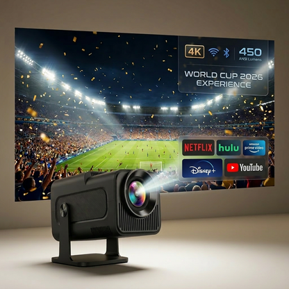 4K-compatible projector - Wi-Fi and Bluetooth