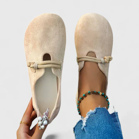Women's Loafers – Round Toe Rope Detail Slip-On